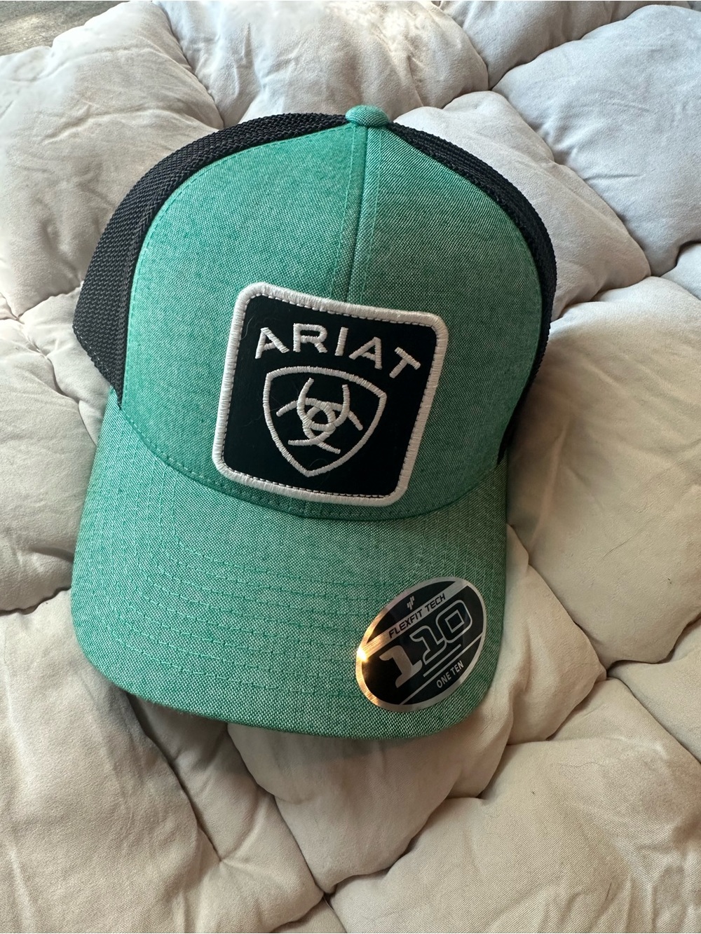 Ariat Green and Black Mesh Patch Cap